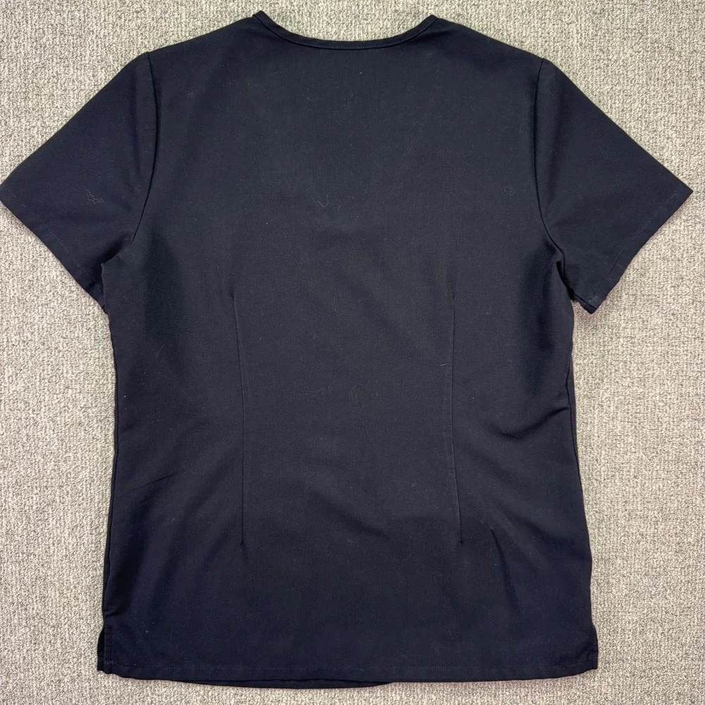 NWT‎ FIGS Women Black V-Neck Scrub Top Size Small Technical Collection FW1100